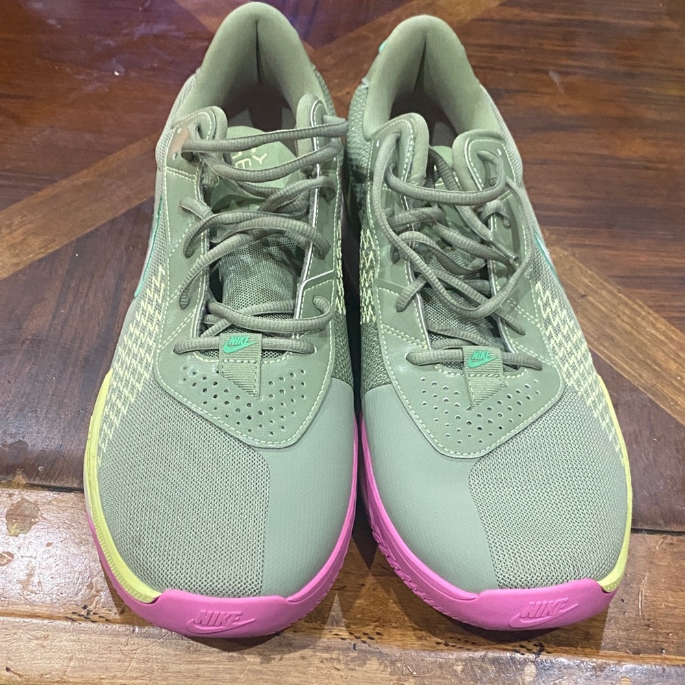 Nike Men's Olive and Pink Athletic Shoes GT Cut Academy